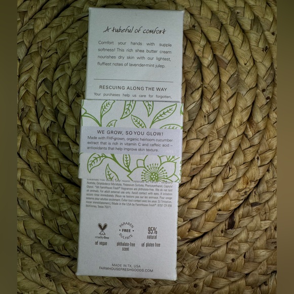 NWT - FarmHouse Fresh - Hand Cream | Fluffy Bunny Shea Butter 2oz. *NEW* In Box - Picture 3 of 3